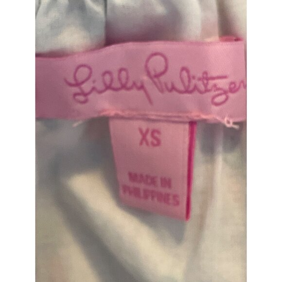 Lilly Pulitzer XS Skirt Oh Buoy Print Mini Flare White Multicolor Pull‑On Preppy - Picture 3 of 10